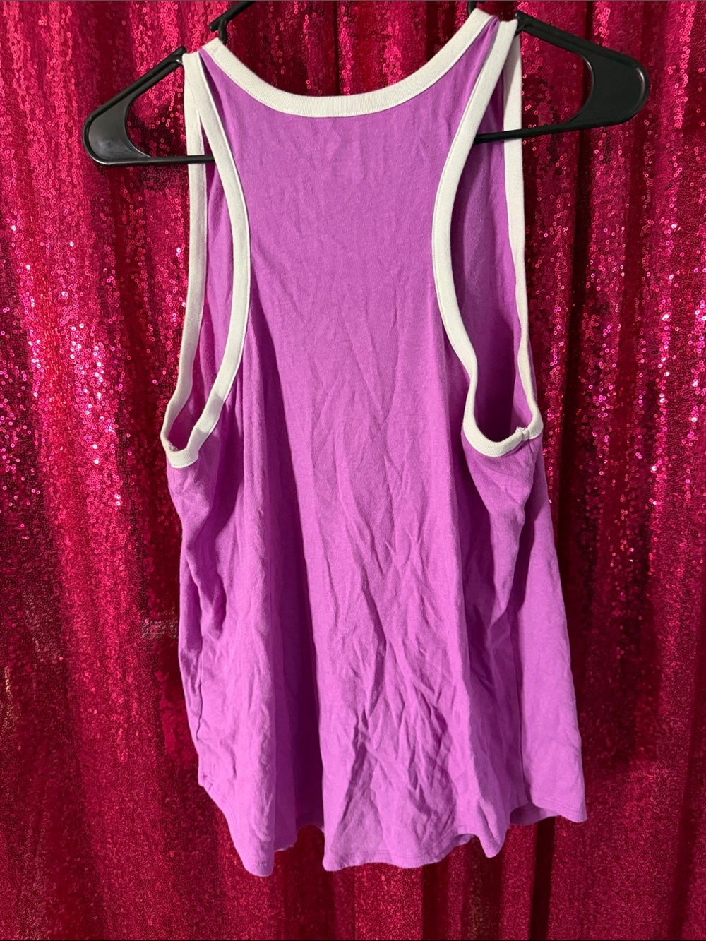 PINK Victoria's Secret Lilac Logo Ringer Tank - Picture 3 of 3